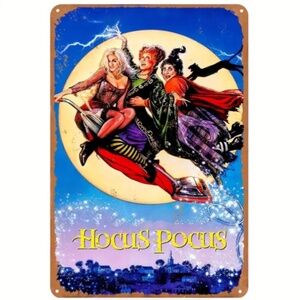 NWT! Disney Hocus Pocus Tin Wall Sign!